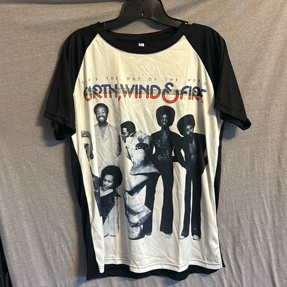 Like New Earth Wind & Fire tshirt. Various sizes. Polyester. Unisex
